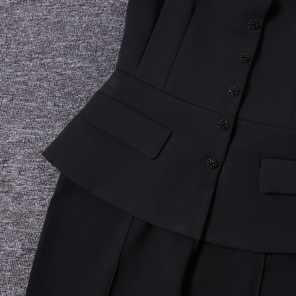 Self-Portrait Tailored Jumpsuit in Black - Picture 13 of 13